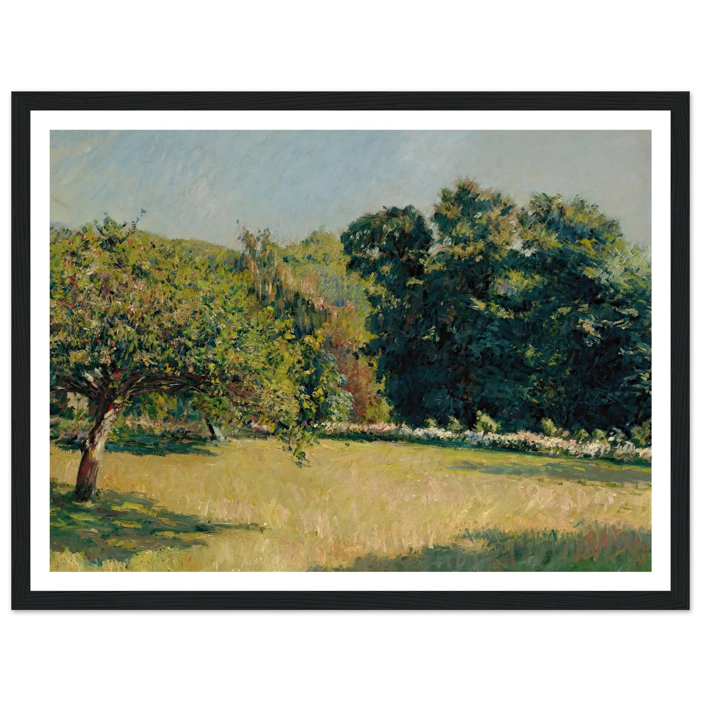 Un Jardin À Trouville (1882) Art Print | Gustave Caillebotte - Framed Poster - 30x40 cm / 12x16″ - Black frame