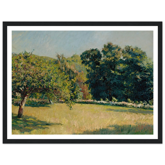 Un Jardin À Trouville (1882) Art Print | Gustave Caillebotte - Framed Poster - 30x40 cm / 12x16″ - Black frame