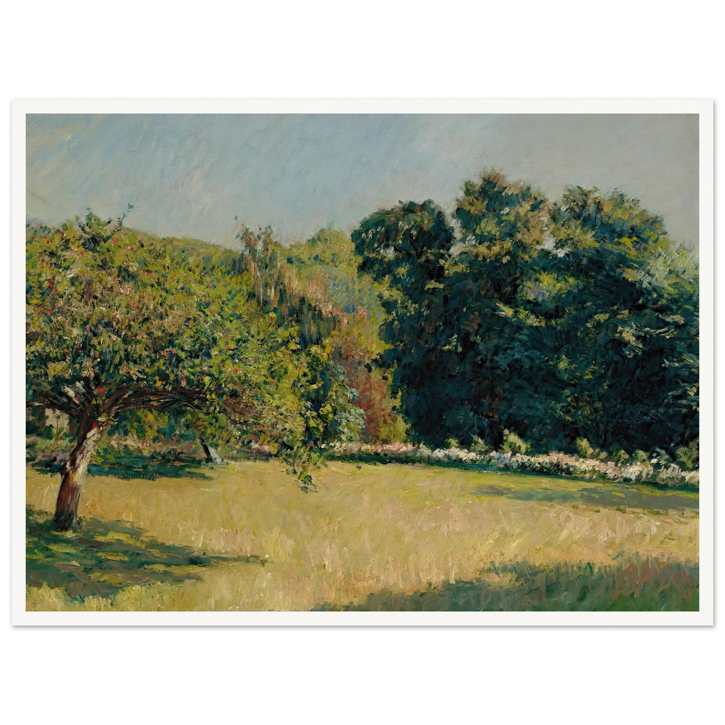 Un Jardin À Trouville (1882) Art Print | Gustave Caillebotte - Framed Poster - 30x40 cm / 12x16″ - Black frame