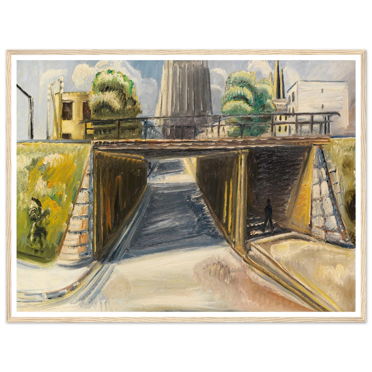 Unterführung in Ulm (1933) Art Print | Paul Kleinschmidt - Framed Poster - 30x40 cm / 12x16″ - Black frame