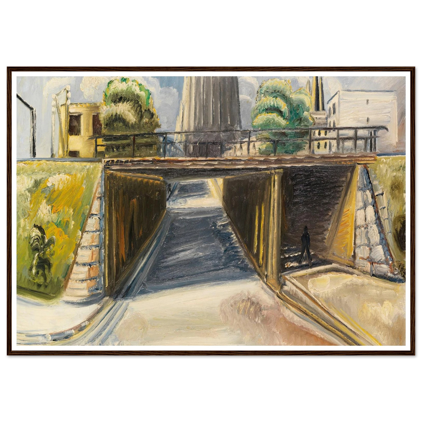 Unterführung in Ulm (1933) Art Print | Paul Kleinschmidt - Framed Poster - 30x40 cm / 12x16″ - Black frame