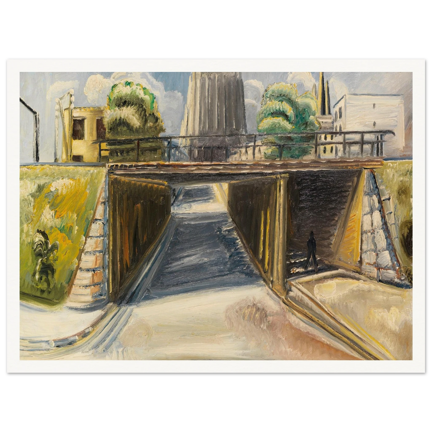 Unterführung in Ulm (1933) Art Print | Paul Kleinschmidt - Framed Poster - 30x40 cm / 12x16″ - Black frame