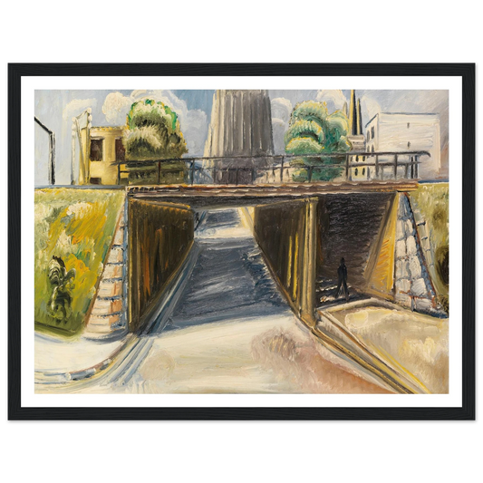 Unterführung in Ulm (1933) Art Print | Paul Kleinschmidt - Framed Poster - 30x40 cm / 12x16″ - Black frame