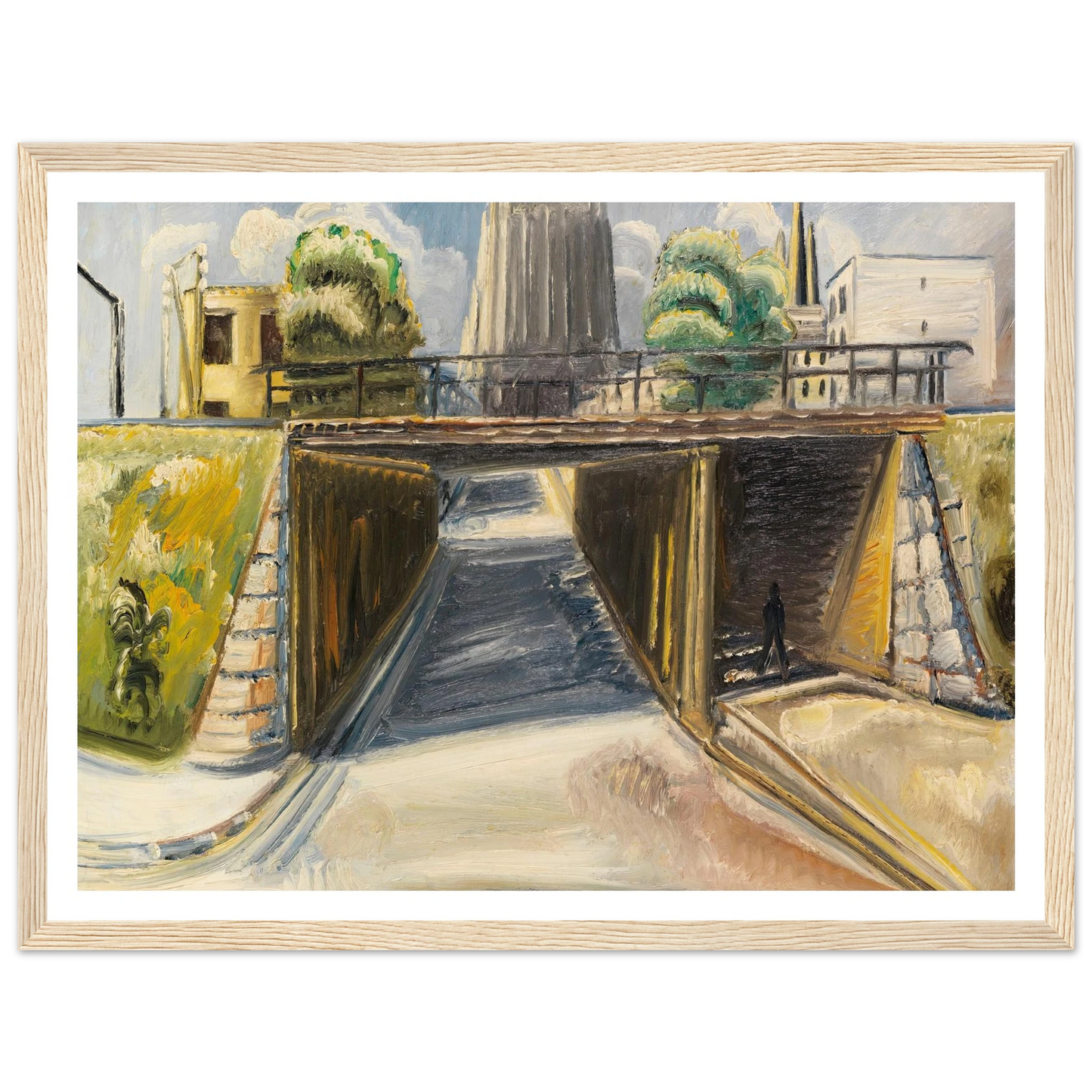 Unterführung in Ulm (1933) Art Print | Paul Kleinschmidt - Framed Poster - 30x40 cm / 12x16″ - Black frame