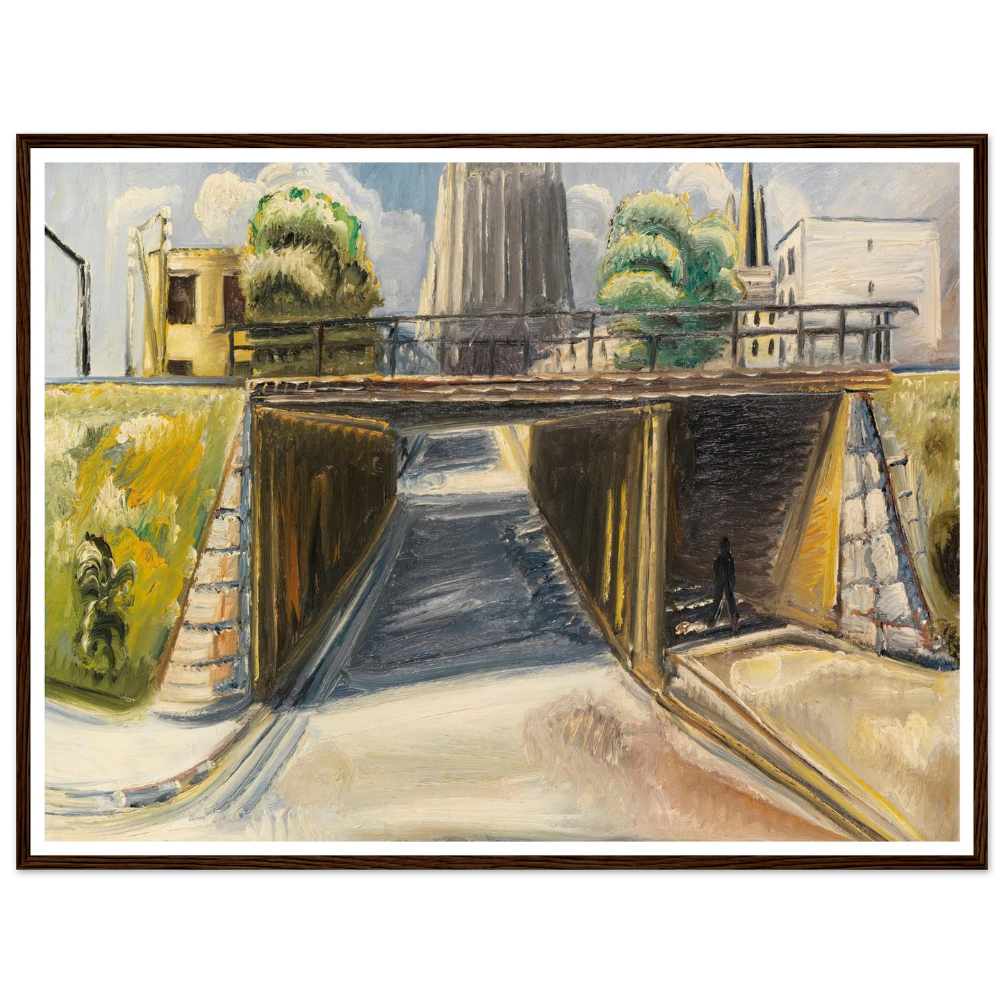 Unterführung in Ulm (1933) Art Print | Paul Kleinschmidt - Framed Poster - 30x40 cm / 12x16″ - Black frame