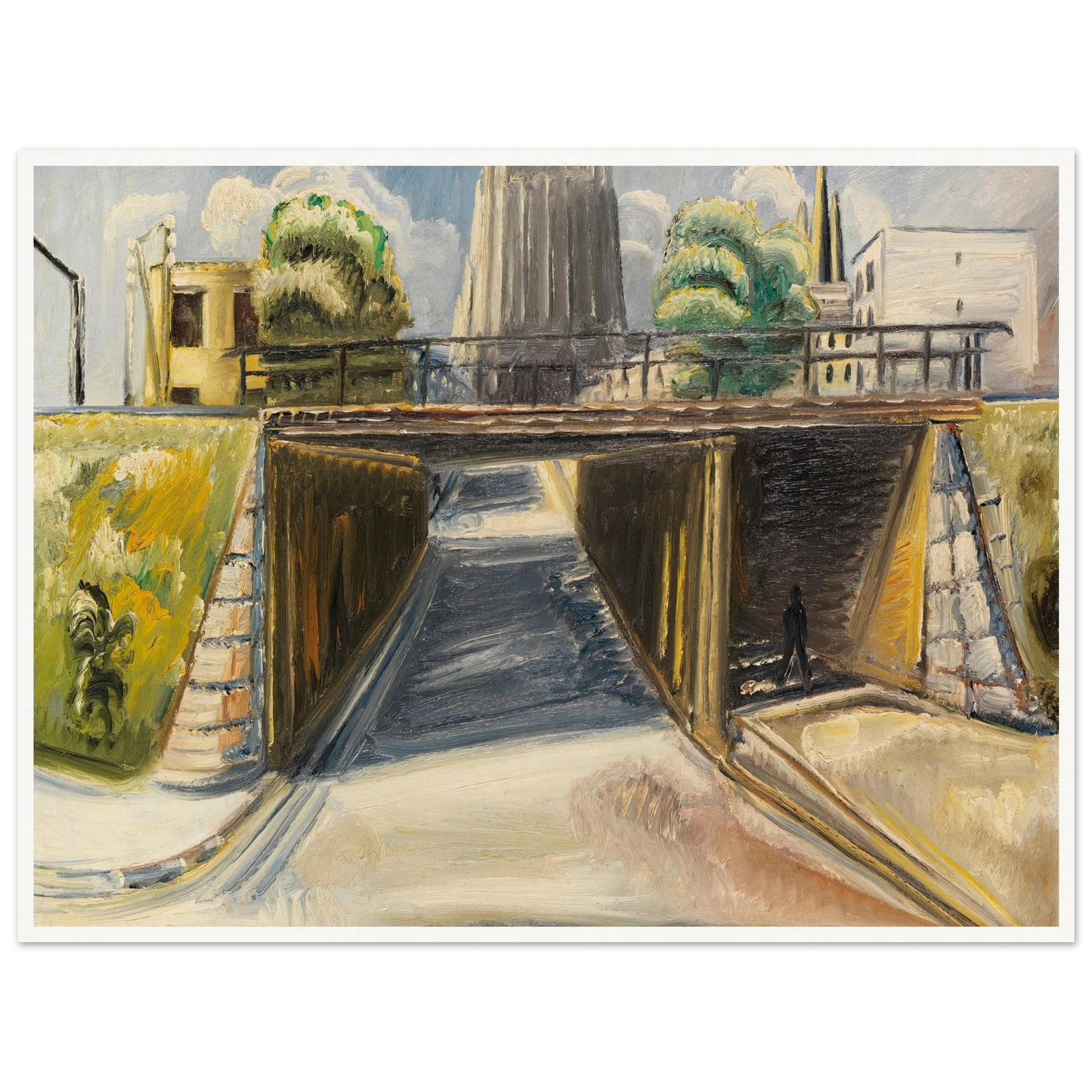 Unterführung in Ulm (1933) Art Print | Paul Kleinschmidt - Framed Poster - 30x40 cm / 12x16″ - Black frame