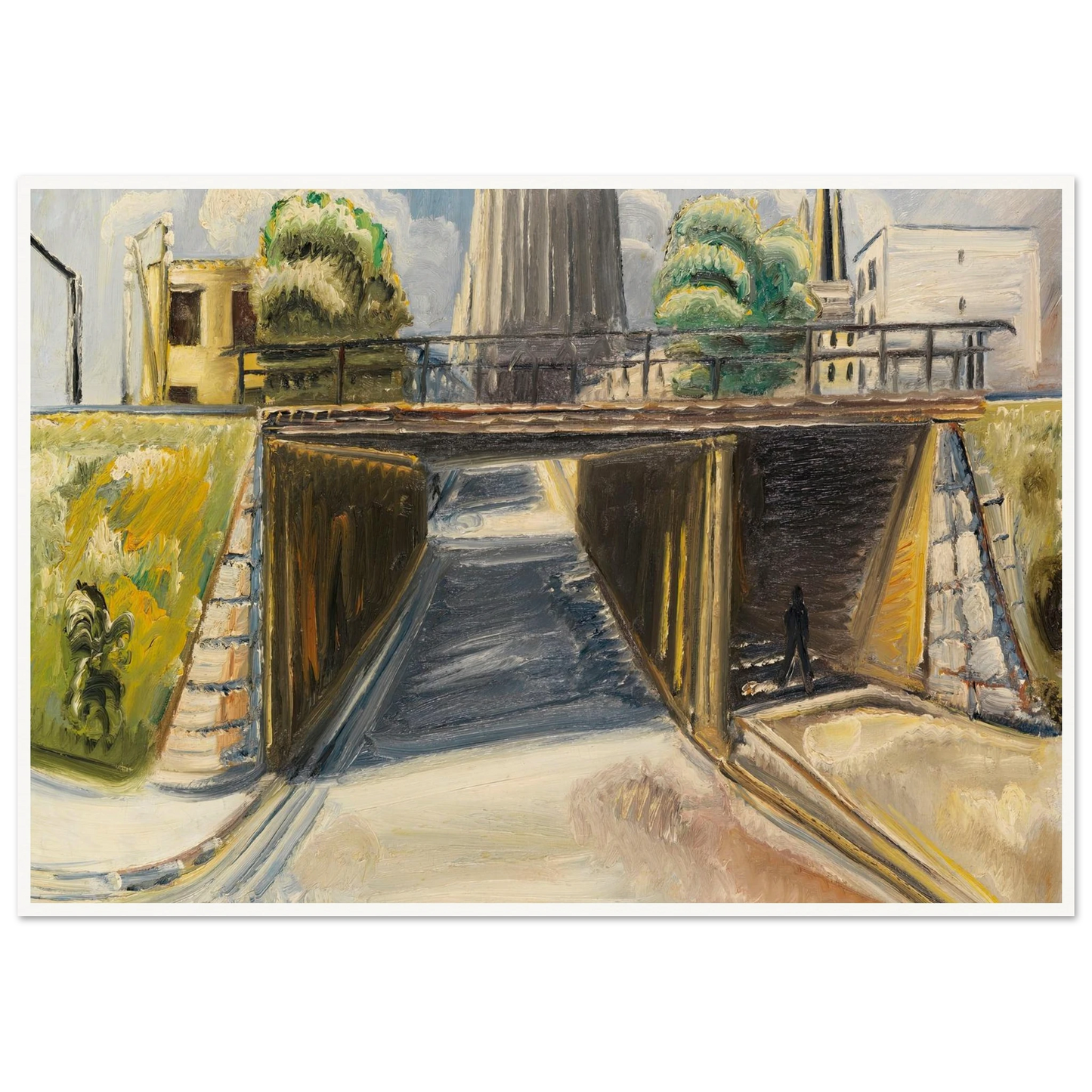 Unterführung in Ulm (1933) Art Print | Paul Kleinschmidt - Framed Poster - 30x40 cm / 12x16″ - Black frame