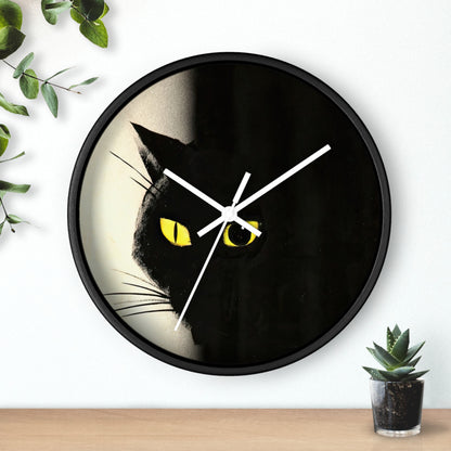 Until your eyes get used to the darkness take it easy. Look out in the blackout Wall Clock | Pat Keely - White - Black Base - 10"