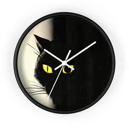 Until your eyes get used to the darkness take it easy. Look out in the blackout Wall Clock | Pat Keely - White - Black Base - 10"