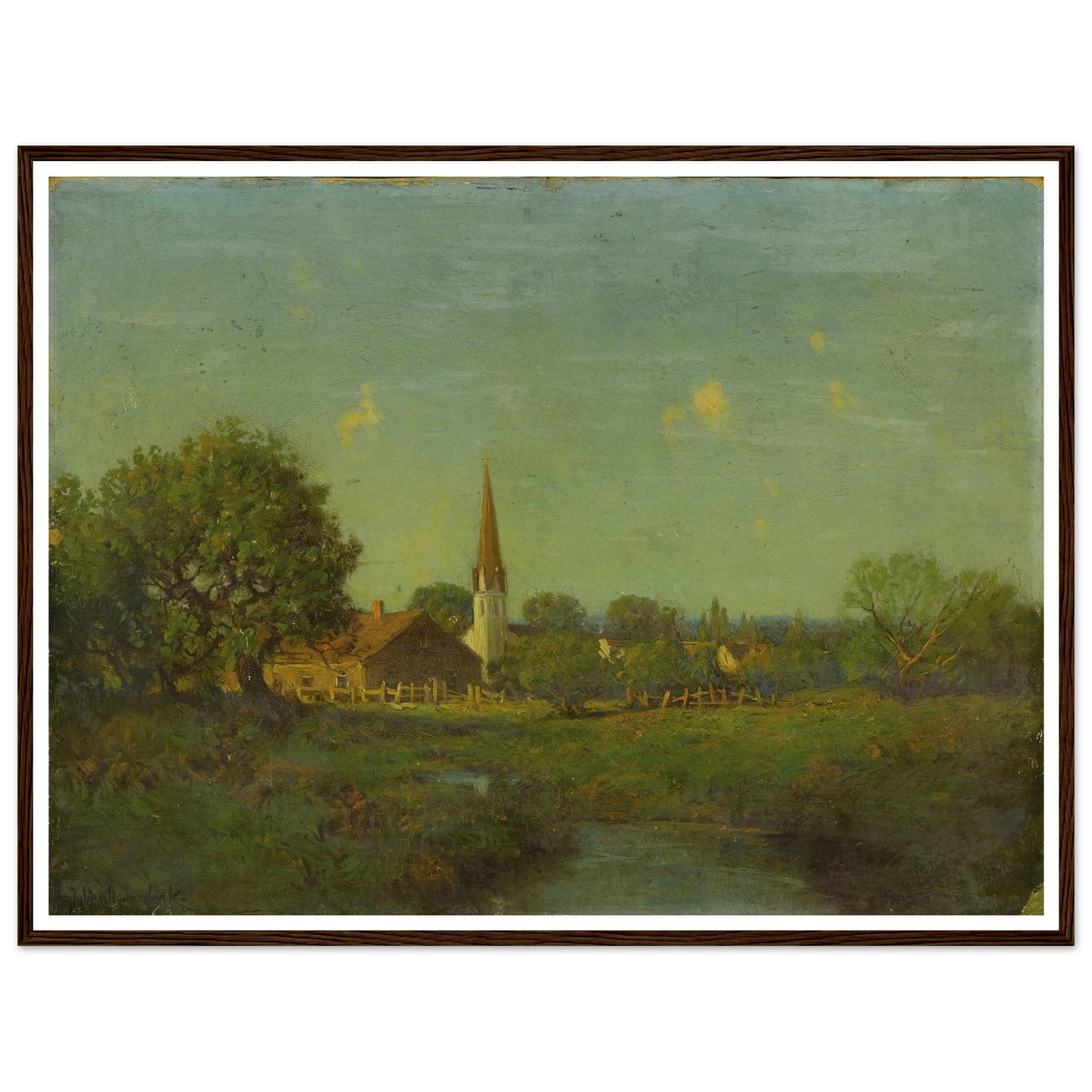 Untitled Pioneer Church Art Print | Julian Onderdonk - Framed Poster - 30x40 cm / 12x16″ - Black frame