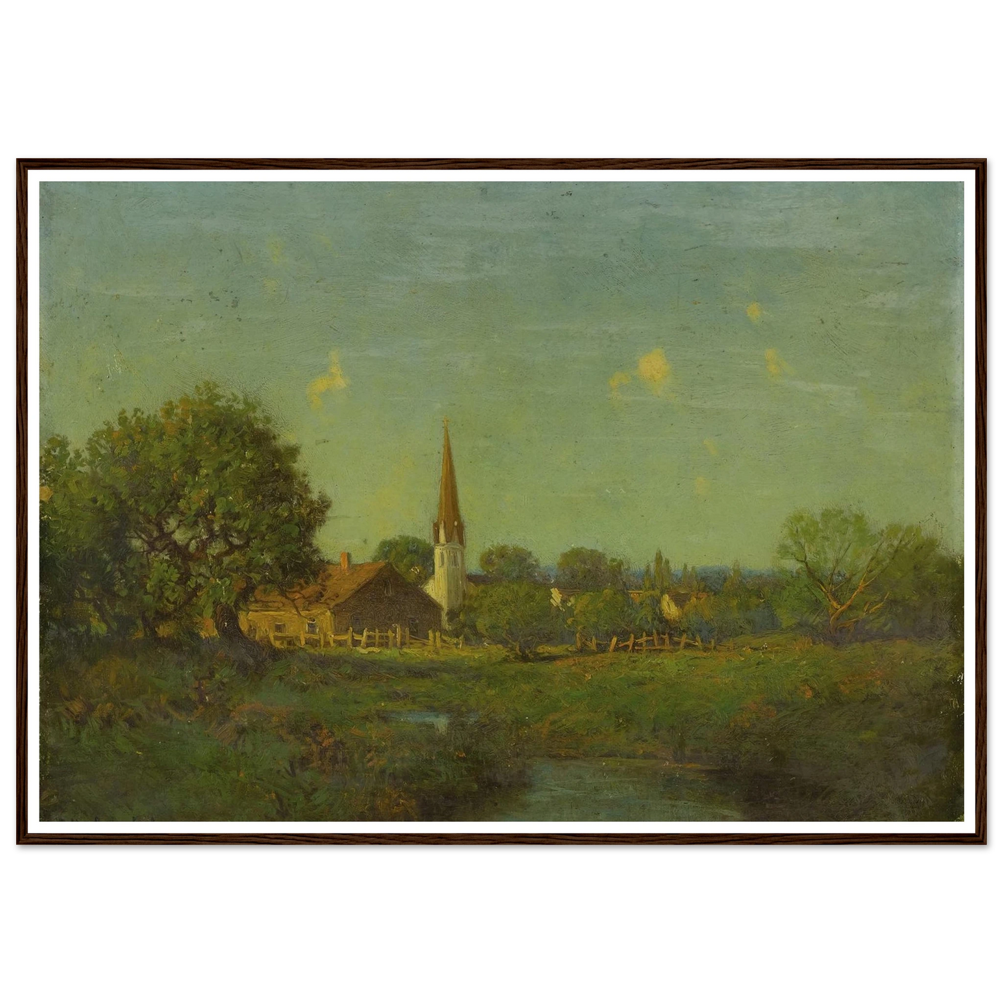 Untitled Pioneer Church Art Print | Julian Onderdonk - Framed Poster - 30x40 cm / 12x16″ - Black frame