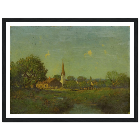 Untitled Pioneer Church Art Print | Julian Onderdonk - Framed Poster - 30x40 cm / 12x16″ - Black frame