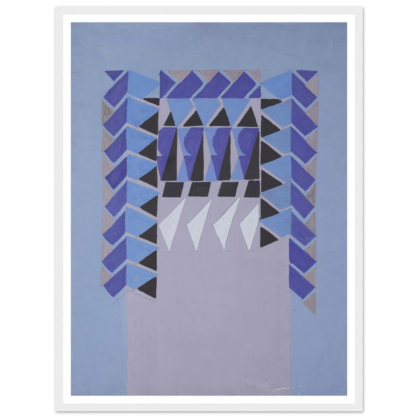 Untitled (Textile design no I) (circa 1925) Art Print | Frances Hodgkins - Framed Poster - 30x40 cm / 12x16″ - Black frame