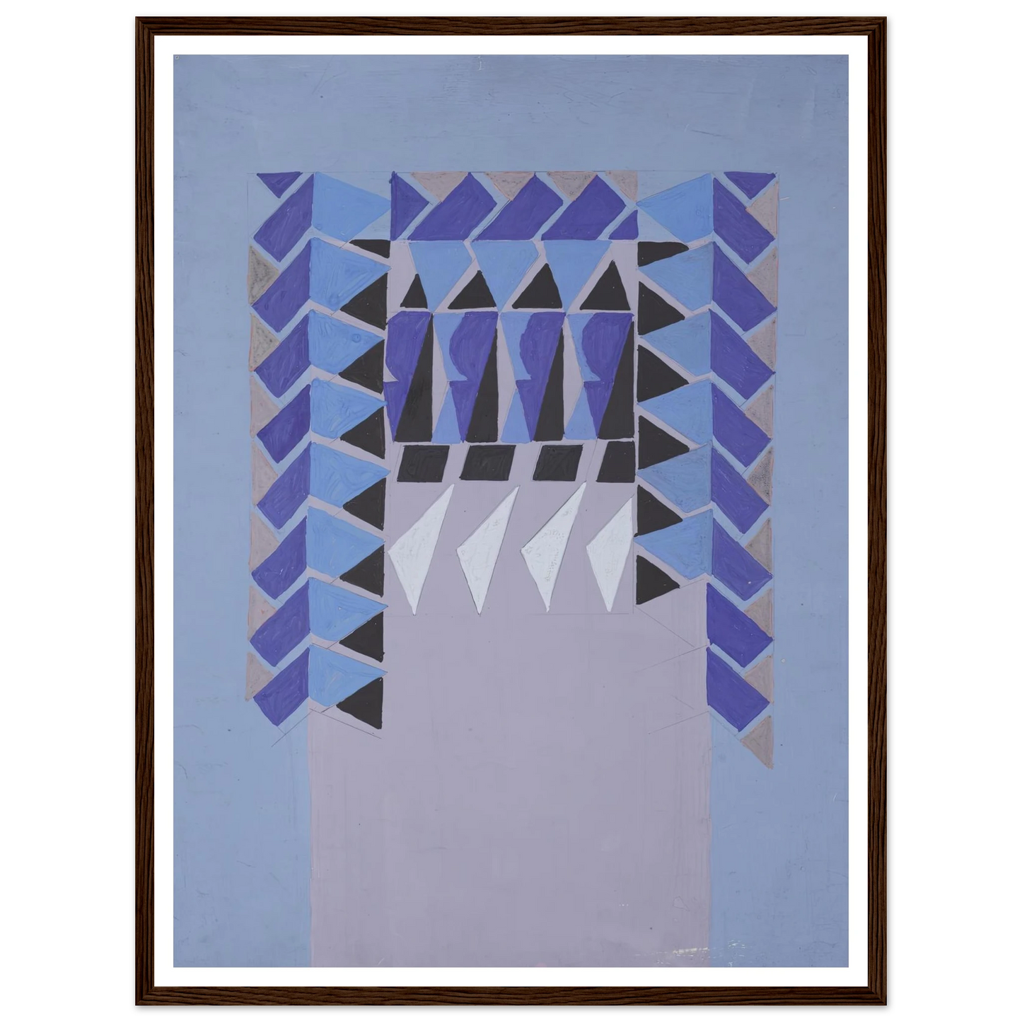Untitled (Textile design no I) (circa 1925) Art Print | Frances Hodgkins - Framed Poster - 30x40 cm / 12x16″ - Black frame