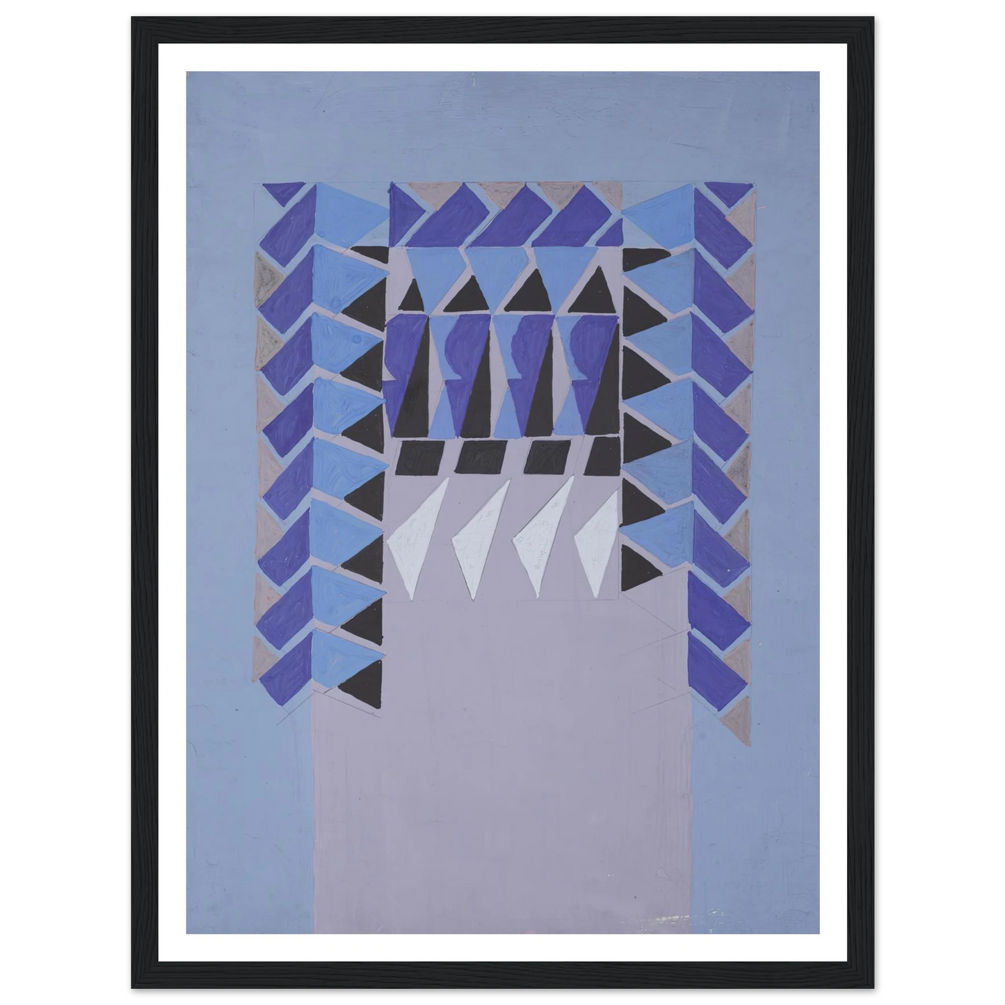 Untitled (Textile design no I) (circa 1925) Art Print | Frances Hodgkins - Framed Poster - 30x40 cm / 12x16″ - Black frame