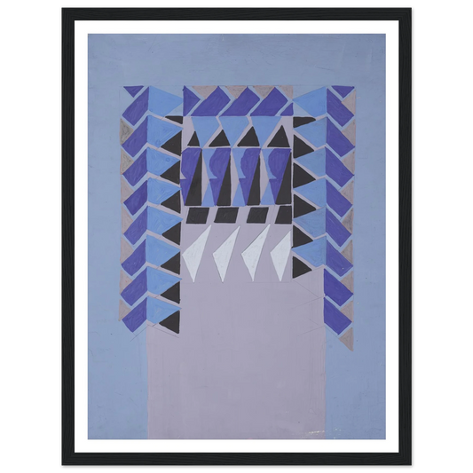 Untitled (Textile design no I) (circa 1925) Art Print | Frances Hodgkins - Framed Poster - 30x40 cm / 12x16″ - Black frame