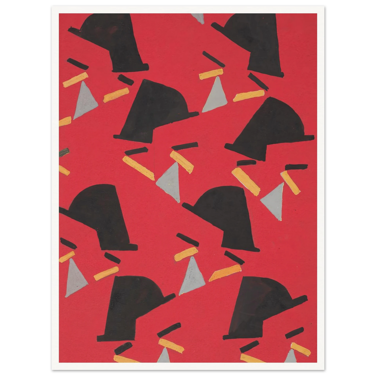 Untitled (Textile design no II) (circa 1925) Art Print | Frances Hodgkins - Framed Poster - 30x40 cm / 12x16″ - Black frame