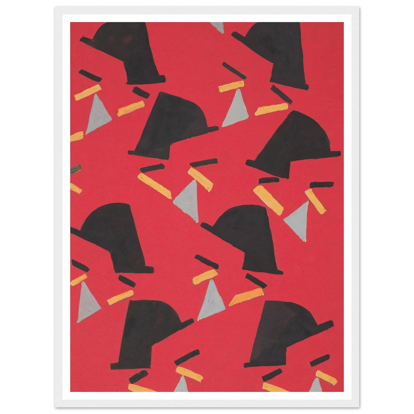 Untitled (Textile design no II) (circa 1925) Art Print | Frances Hodgkins - Framed Poster - 30x40 cm / 12x16″ - Black frame