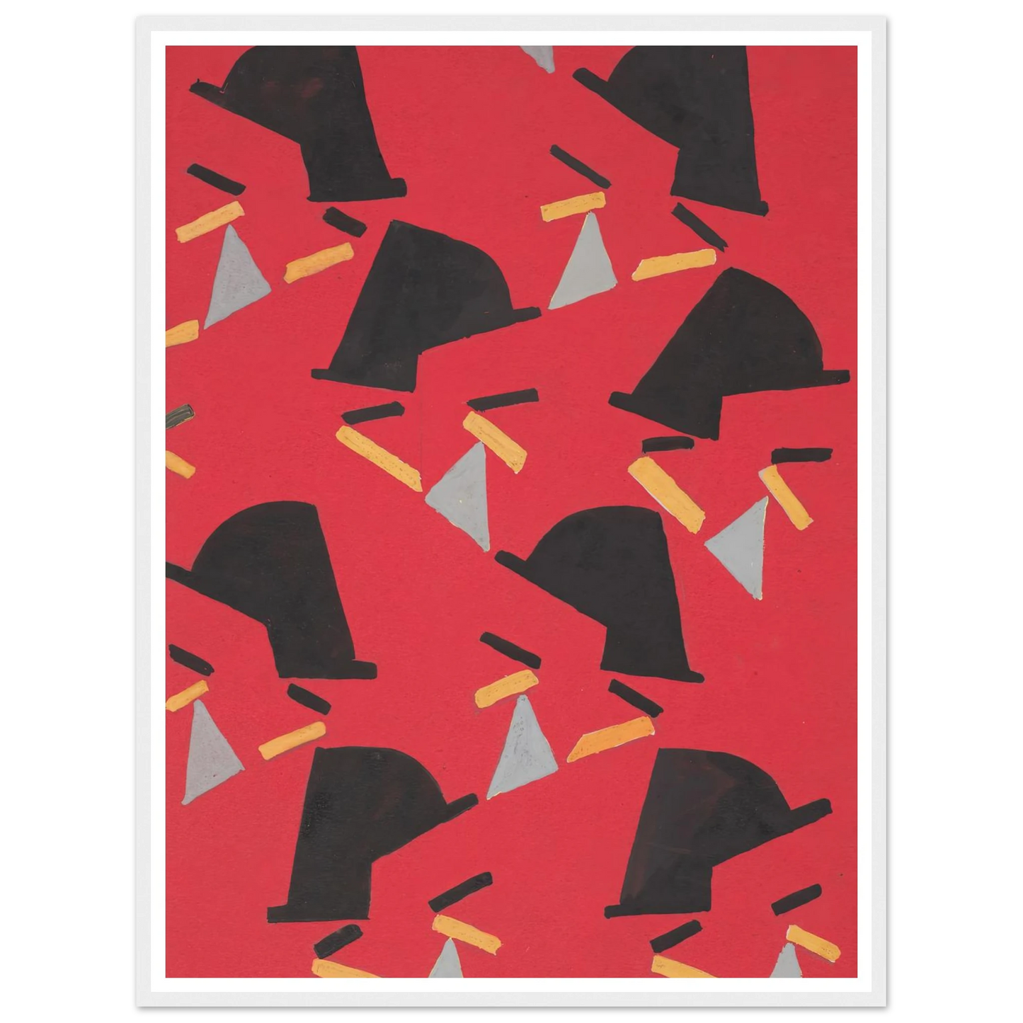 Untitled (Textile design no II) (circa 1925) Art Print | Frances Hodgkins - Framed Poster - 30x40 cm / 12x16″ - Black frame