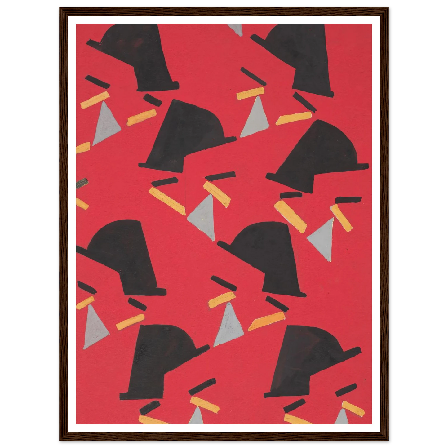 Untitled (Textile design no II) (circa 1925) Art Print | Frances Hodgkins - Framed Poster - 30x40 cm / 12x16″ - Black frame