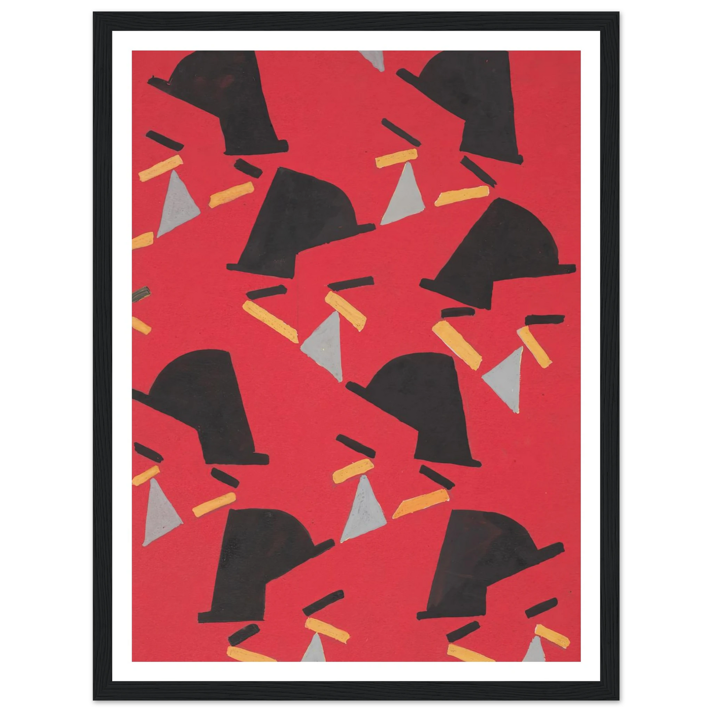 Untitled (Textile design no II) (circa 1925) Art Print | Frances Hodgkins - Framed Poster - 30x40 cm / 12x16″ - Black frame