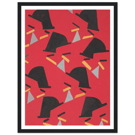 Untitled (Textile design no II) (circa 1925) Art Print | Frances Hodgkins - Framed Poster - 30x40 cm / 12x16″ - Black frame