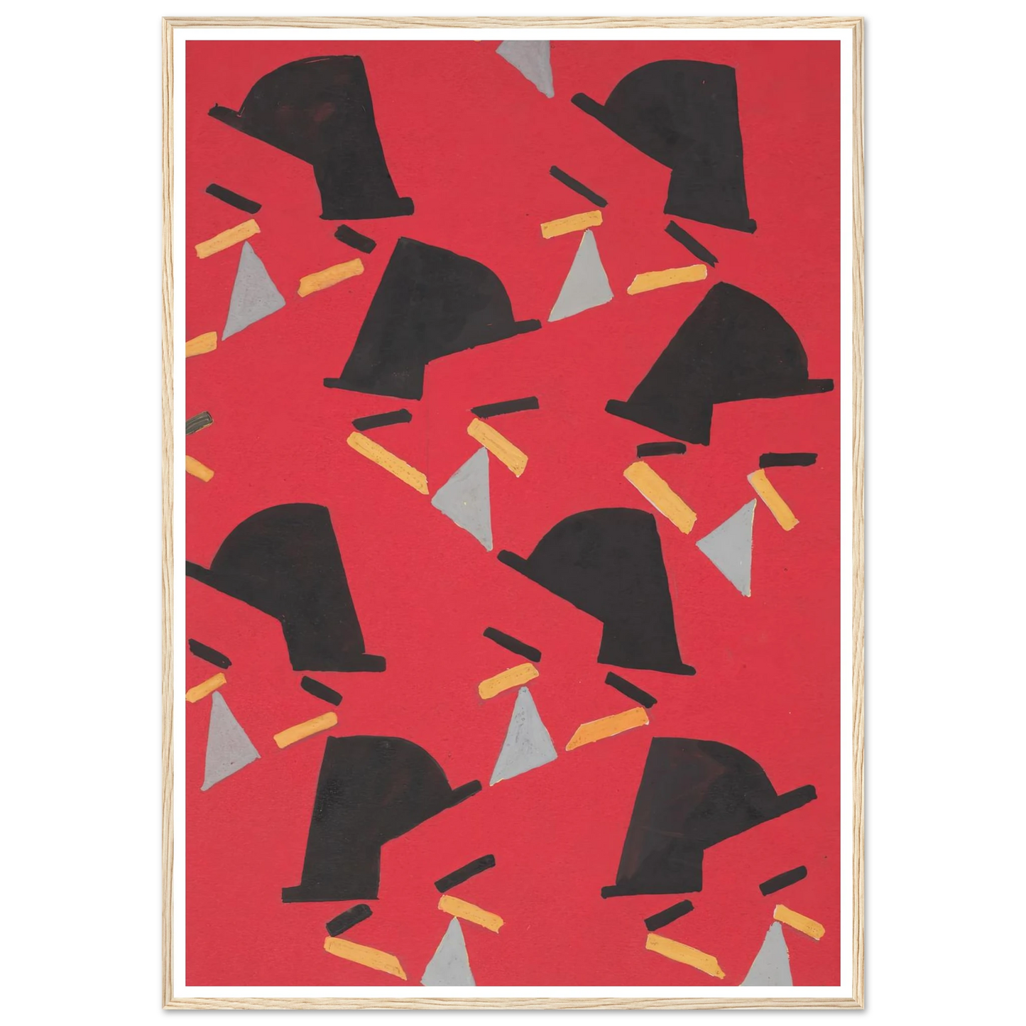 Untitled (Textile design no II) (circa 1925) Art Print | Frances Hodgkins - Framed Poster - 30x40 cm / 12x16″ - Black frame