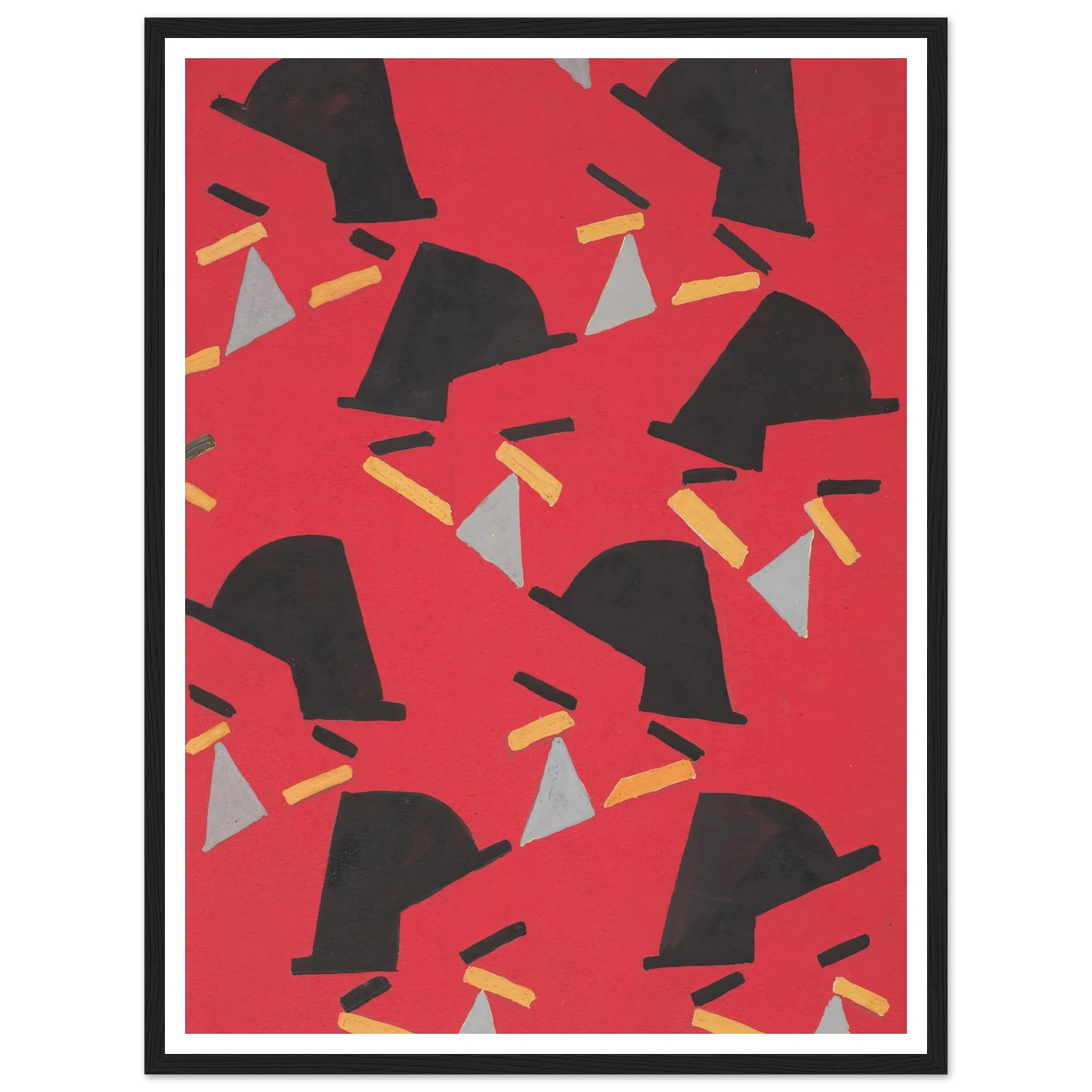 Untitled (Textile design no II) (circa 1925) Art Print | Frances Hodgkins - Framed Poster - 30x40 cm / 12x16″ - Black frame