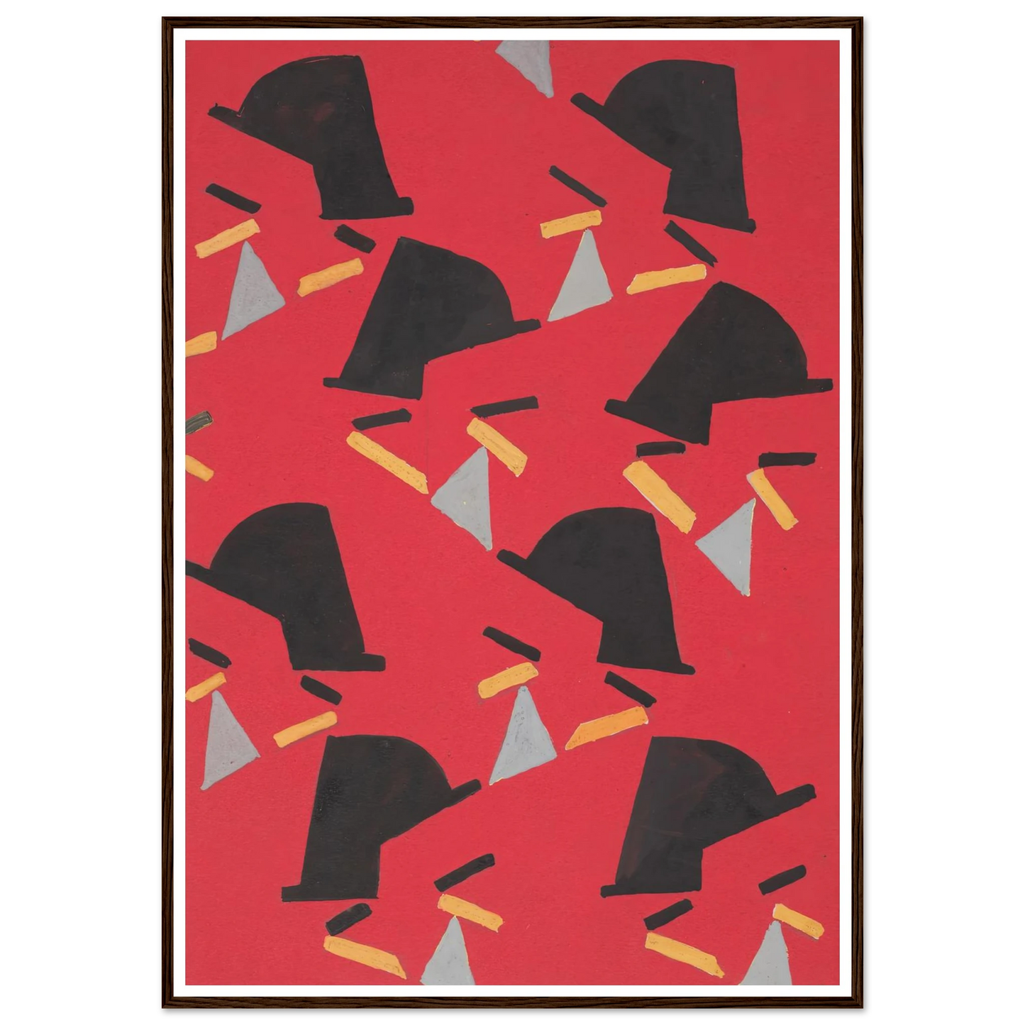 Untitled (Textile design no II) (circa 1925) Art Print | Frances Hodgkins - Framed Poster - 30x40 cm / 12x16″ - Black frame