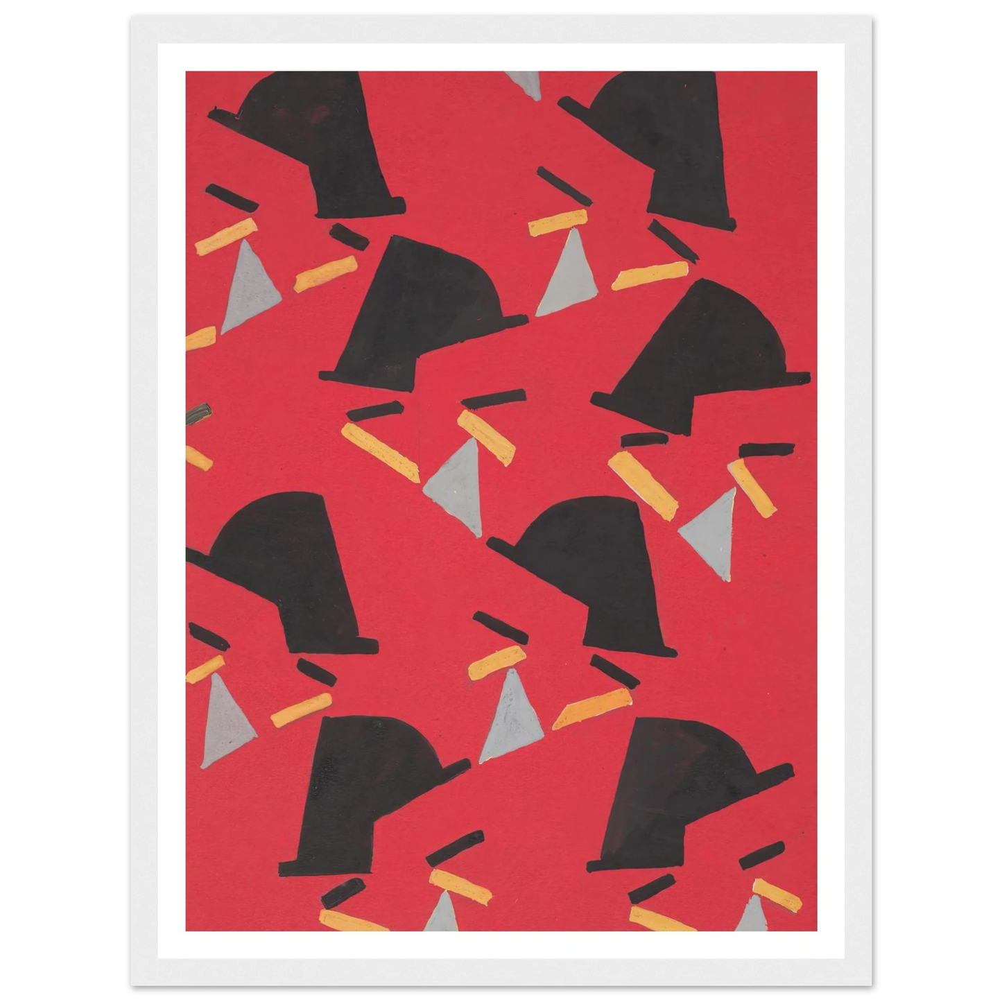 Untitled (Textile design no II) (circa 1925) Art Print | Frances Hodgkins - Framed Poster - 30x40 cm / 12x16″ - Black frame