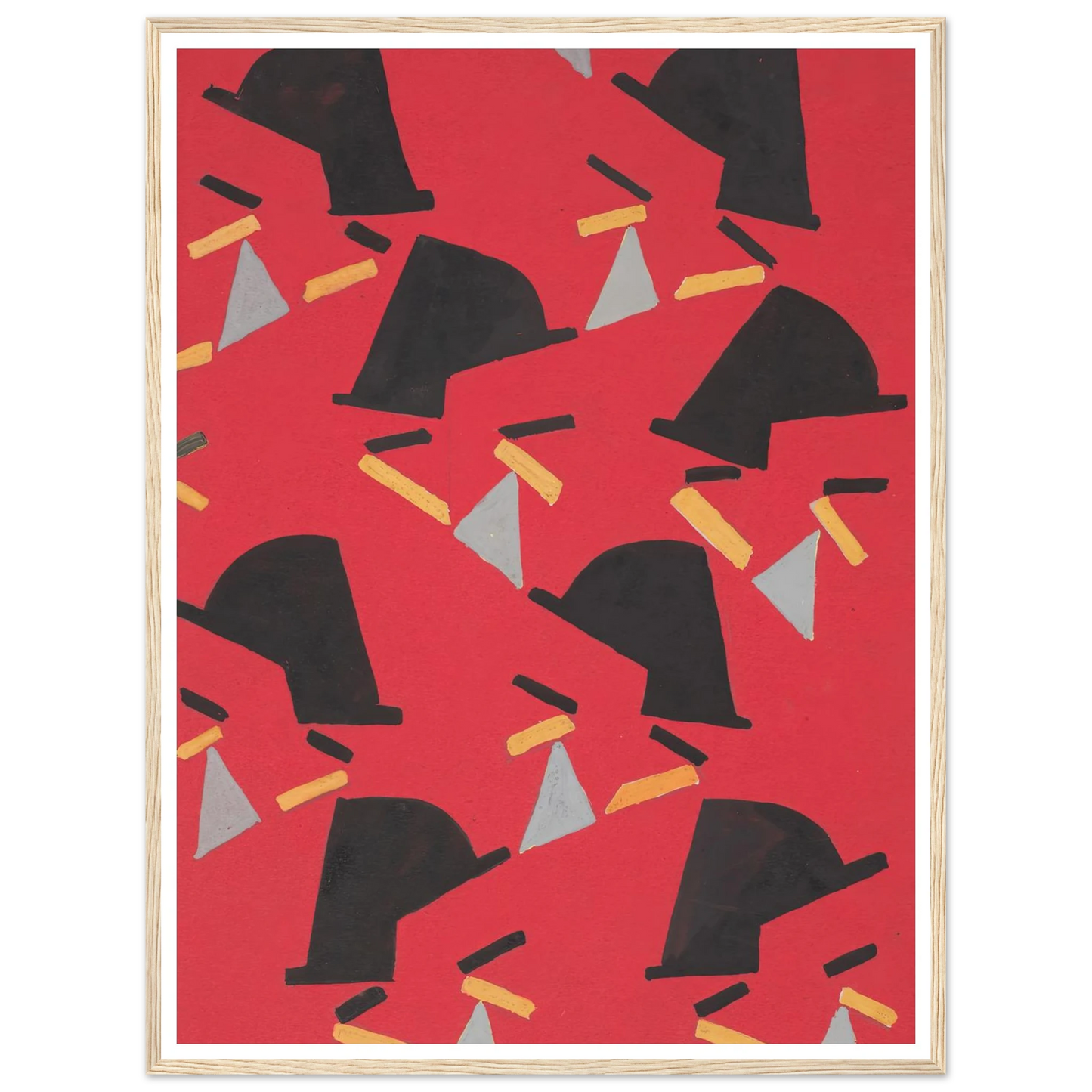 Untitled (Textile design no II) (circa 1925) Art Print | Frances Hodgkins - Framed Poster - 30x40 cm / 12x16″ - Black frame