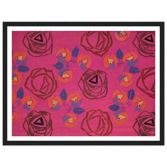 Untitled (Textile design no V) (circa 1925) Art Print | Frances Hodgkins - Framed Poster - 30x40 cm / 12x16″ - Black frame