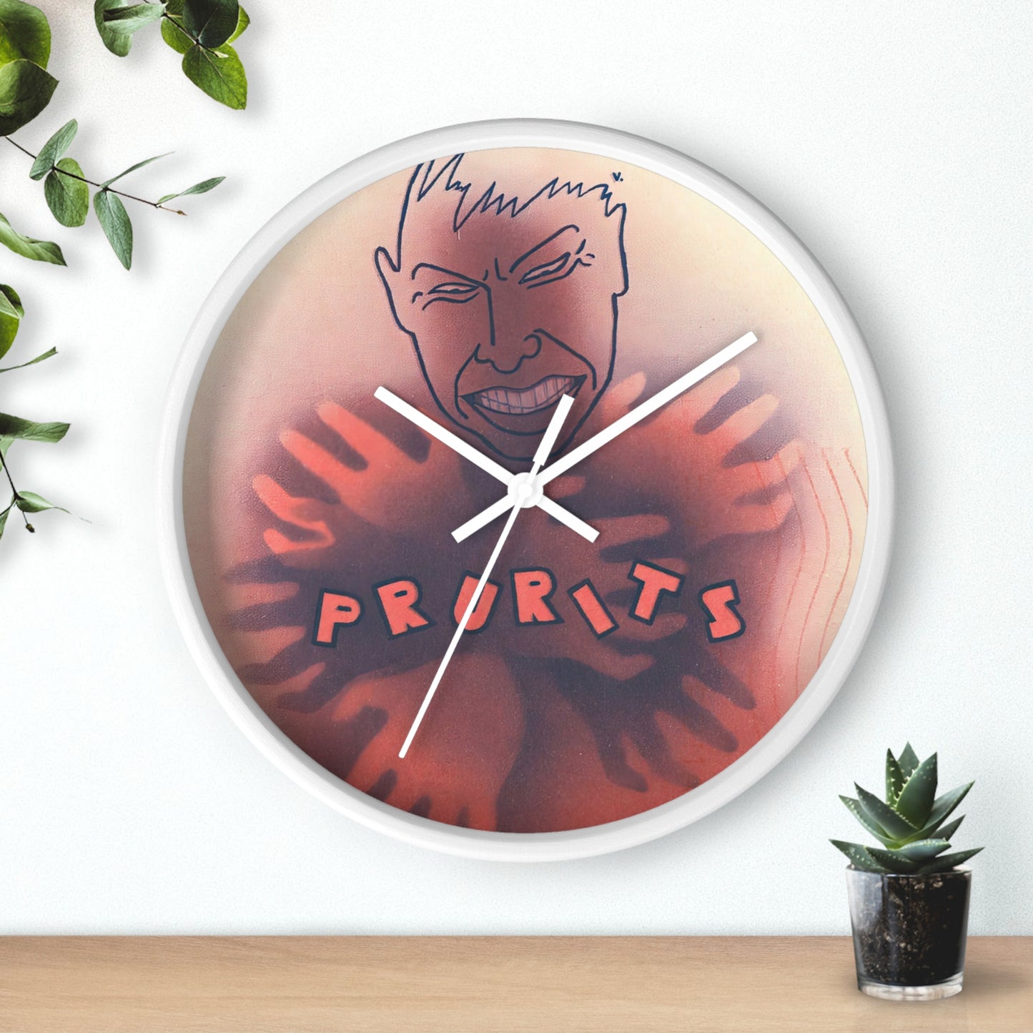 Untitled Wall Clock | Anonymous - White - White Base - 10"