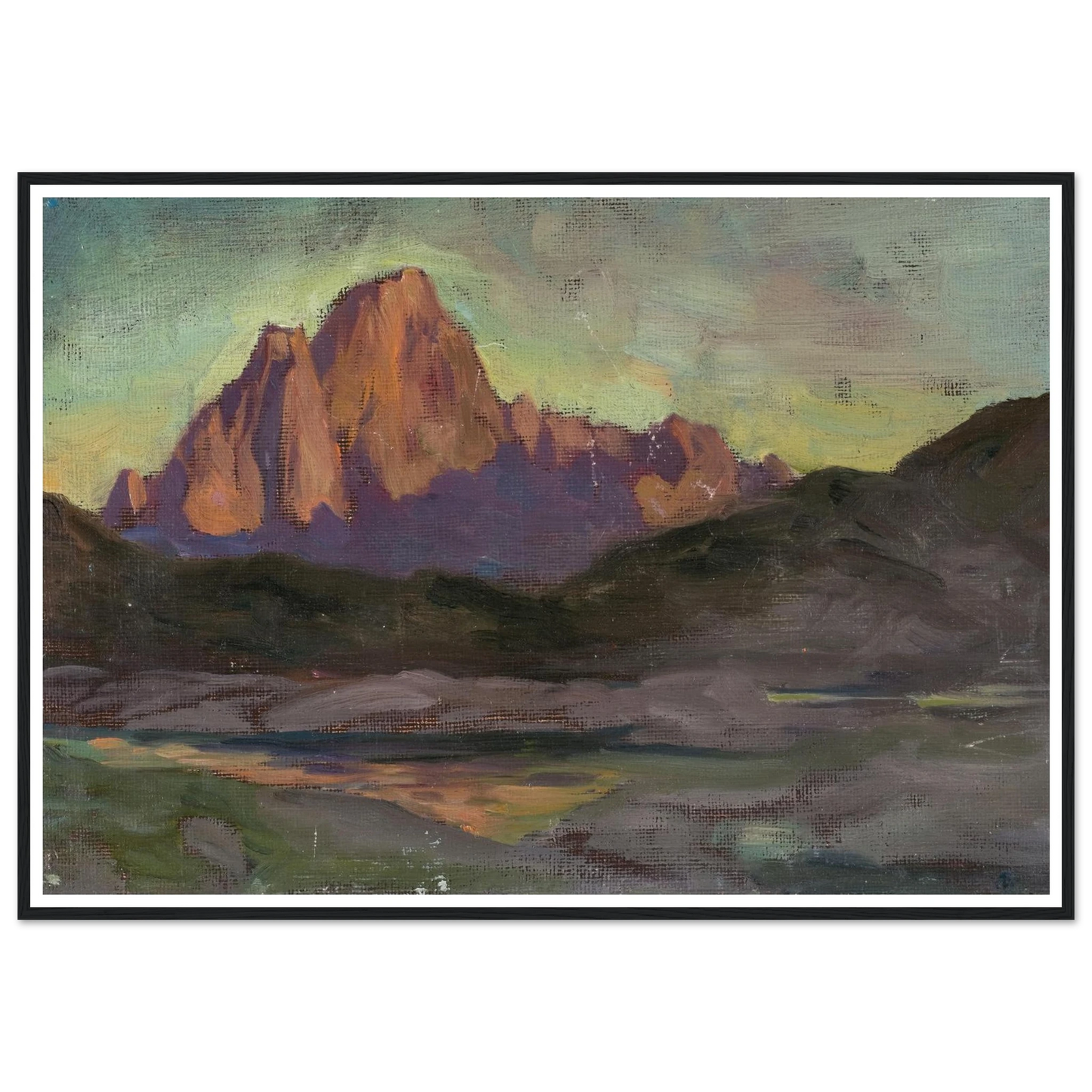 Vaagakallen. Study from Lofoten (1901) Art Print | Anna Boberg - Framed Poster - 30x40 cm / 12x16″ - Black frame