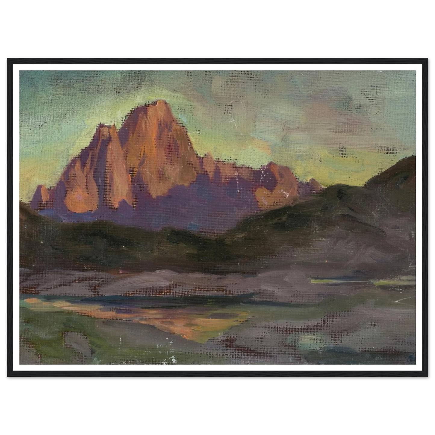 Vaagakallen. Study from Lofoten (1901) Art Print | Anna Boberg - Framed Poster - 30x40 cm / 12x16″ - Black frame