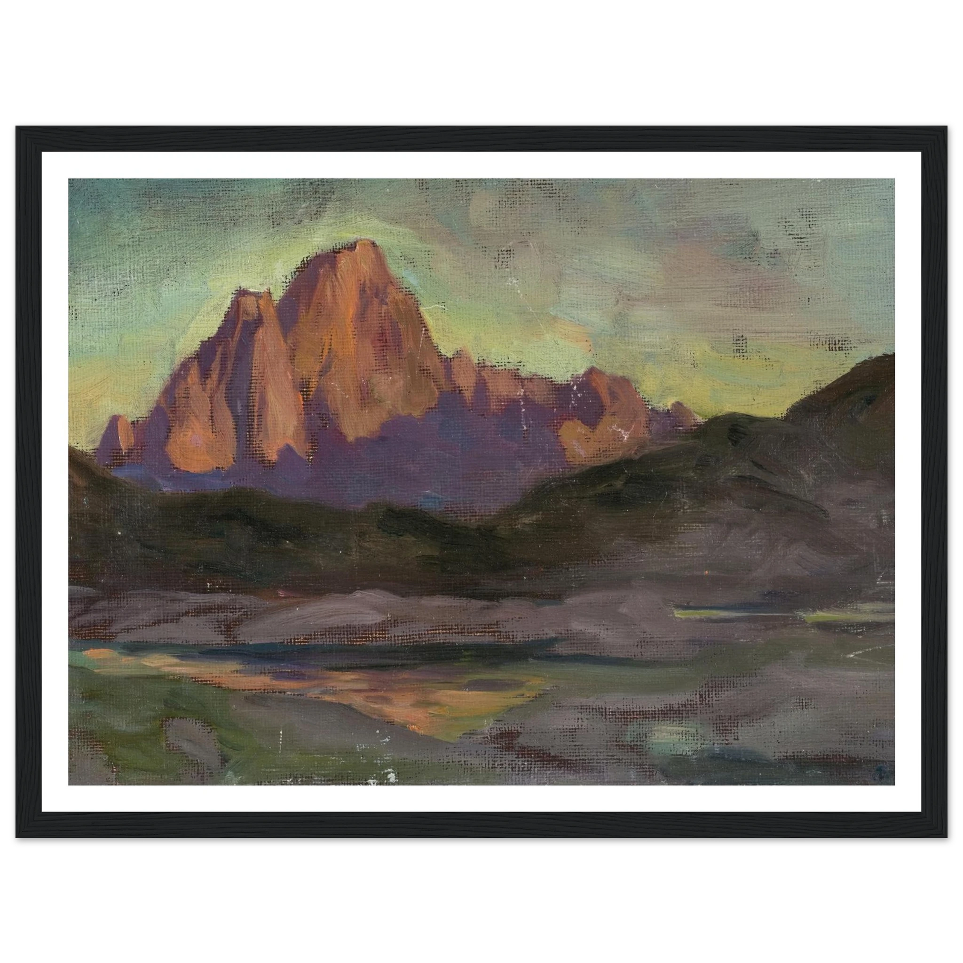 Vaagakallen. Study from Lofoten (1901) Art Print | Anna Boberg - Framed Poster - 30x40 cm / 12x16″ - Black frame