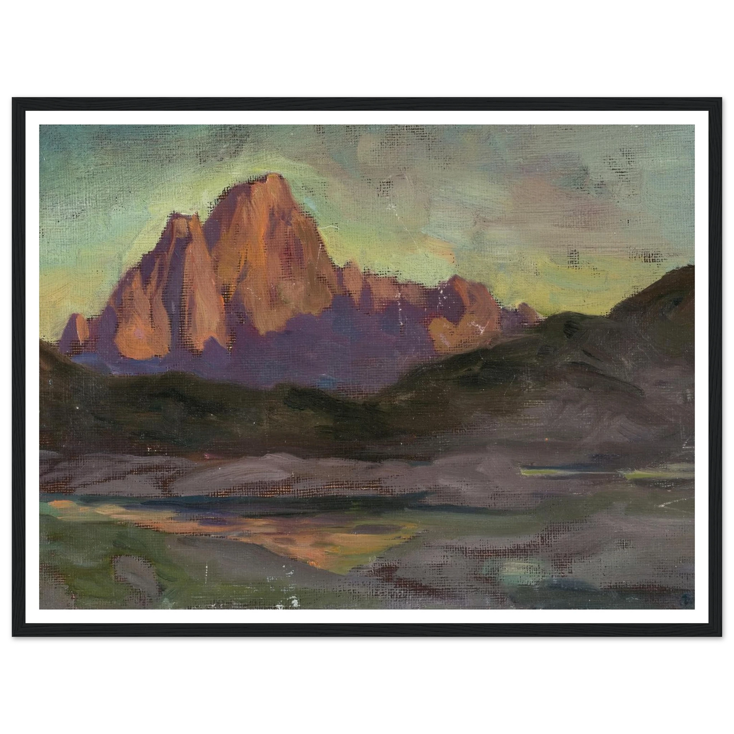Vaagakallen. Study from Lofoten (1901) Art Print | Anna Boberg - Framed Poster - 30x40 cm / 12x16″ - Black frame