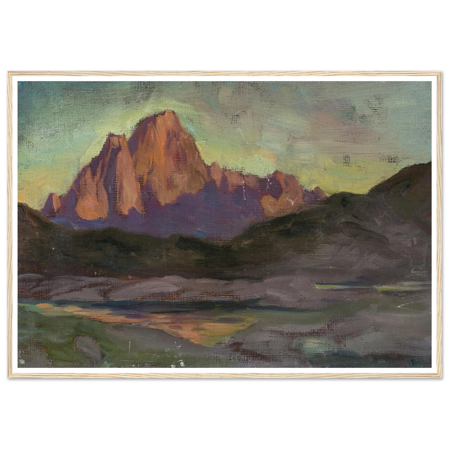 Vaagakallen. Study from Lofoten (1901) Art Print | Anna Boberg - Framed Poster - 30x40 cm / 12x16″ - Black frame