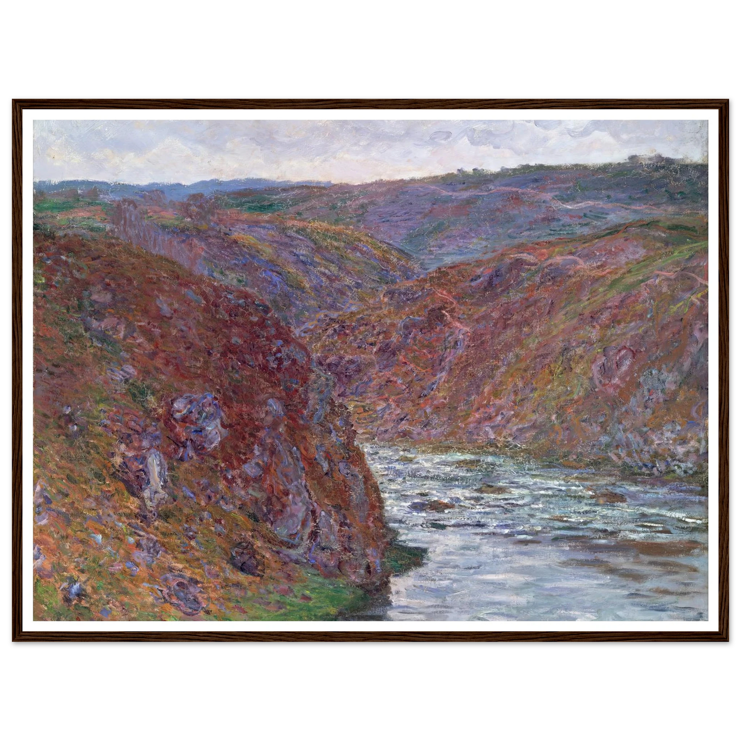 Valley of the Creuse (Gray Day) (1889) Art Print | Claude Monet - Framed Poster - 30x40 cm / 12x16″ - Black frame