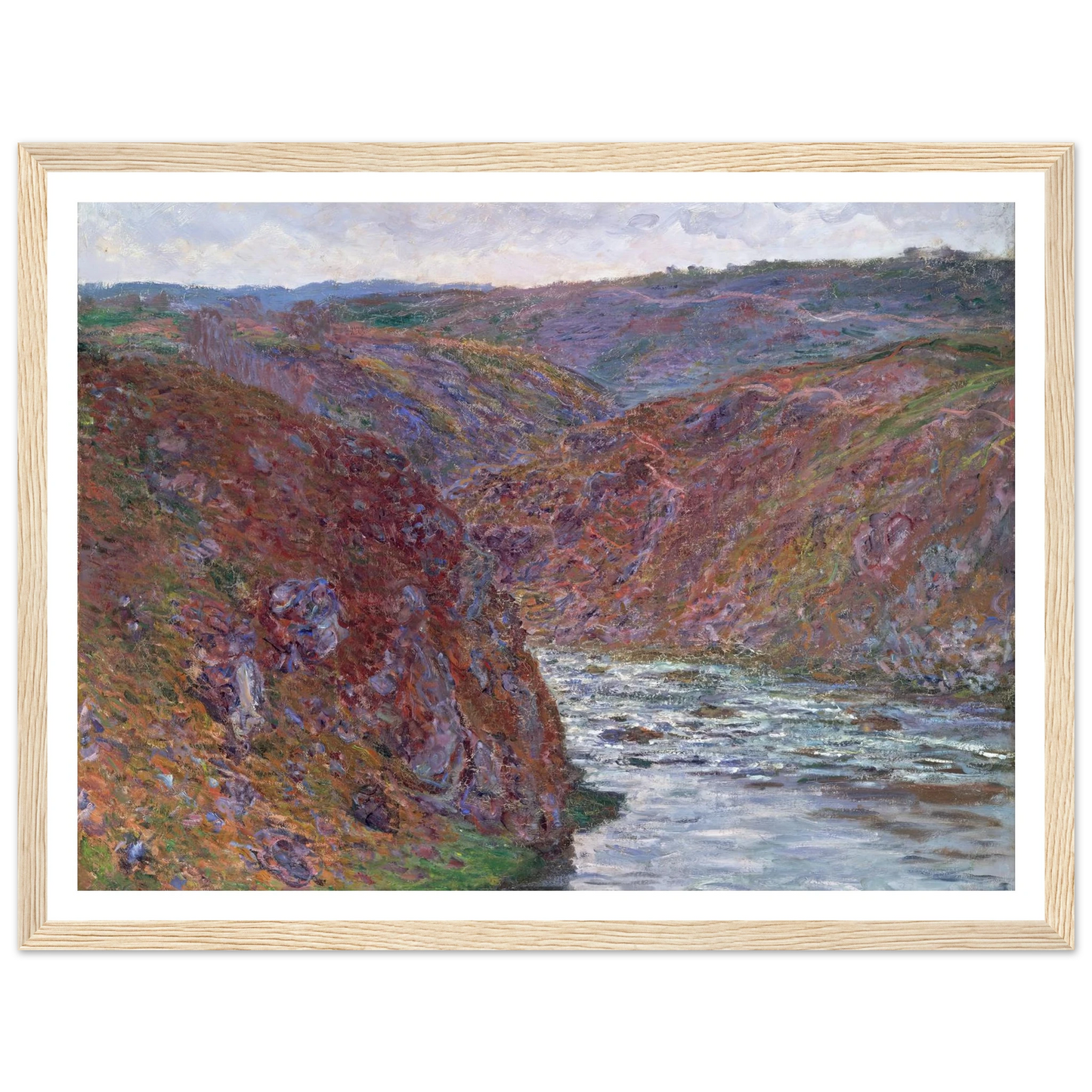 Valley of the Creuse (Gray Day) (1889) Art Print | Claude Monet - Framed Poster - 30x40 cm / 12x16″ - Black frame
