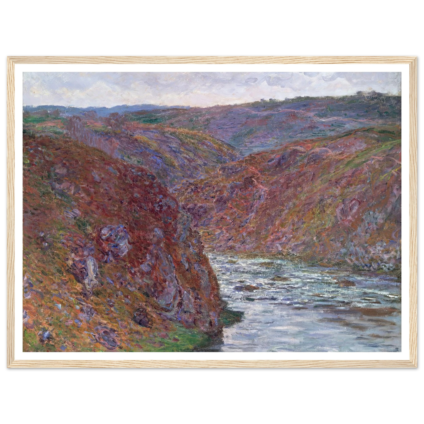 Valley of the Creuse (Gray Day) (1889) Art Print | Claude Monet - Framed Poster - 30x40 cm / 12x16″ - Black frame