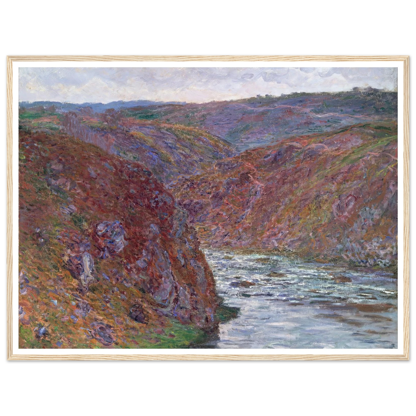 Valley of the Creuse (Gray Day) (1889) Art Print | Claude Monet - Framed Poster - 30x40 cm / 12x16″ - Black frame