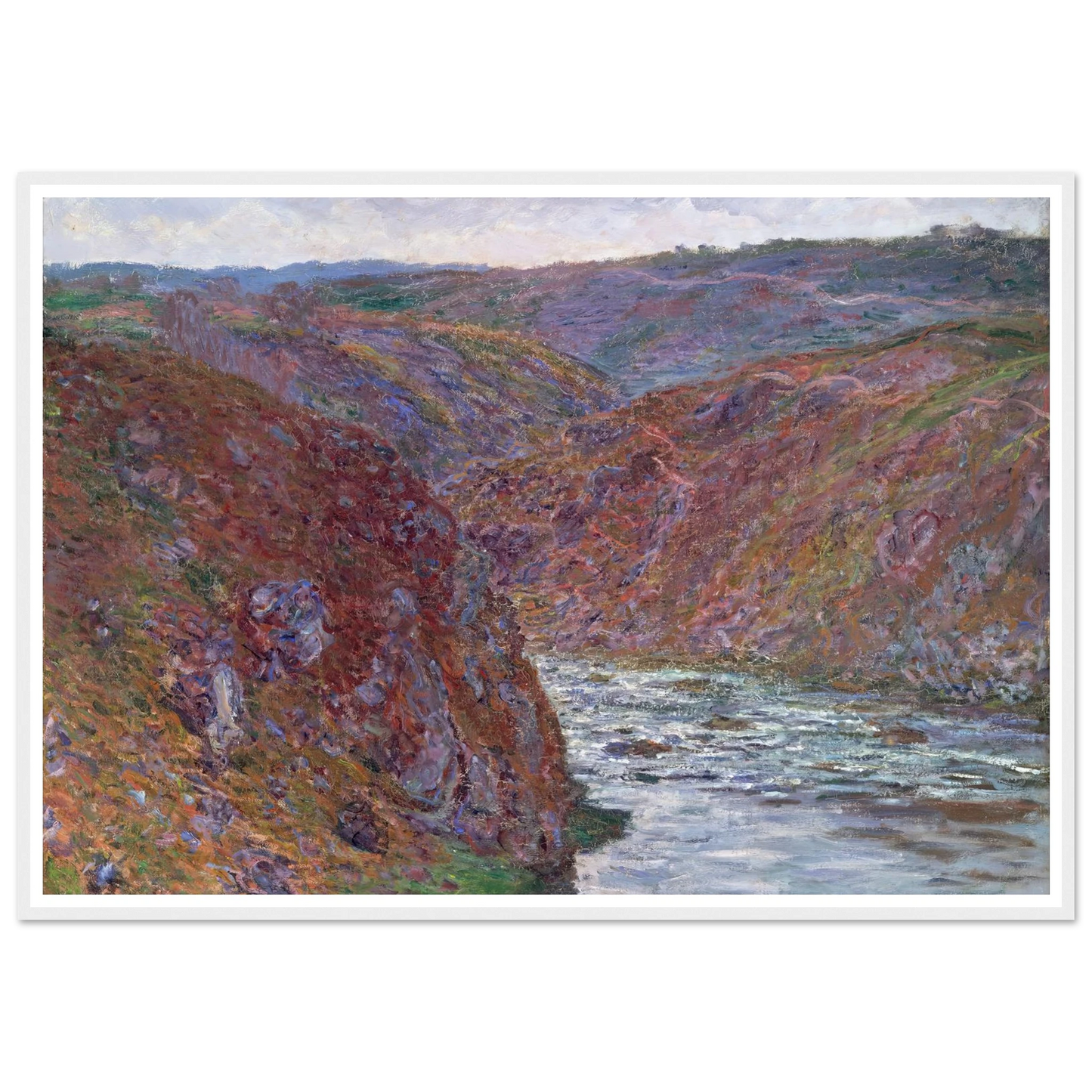 Valley of the Creuse (Gray Day) (1889) Art Print | Claude Monet - Framed Poster - 30x40 cm / 12x16″ - Black frame
