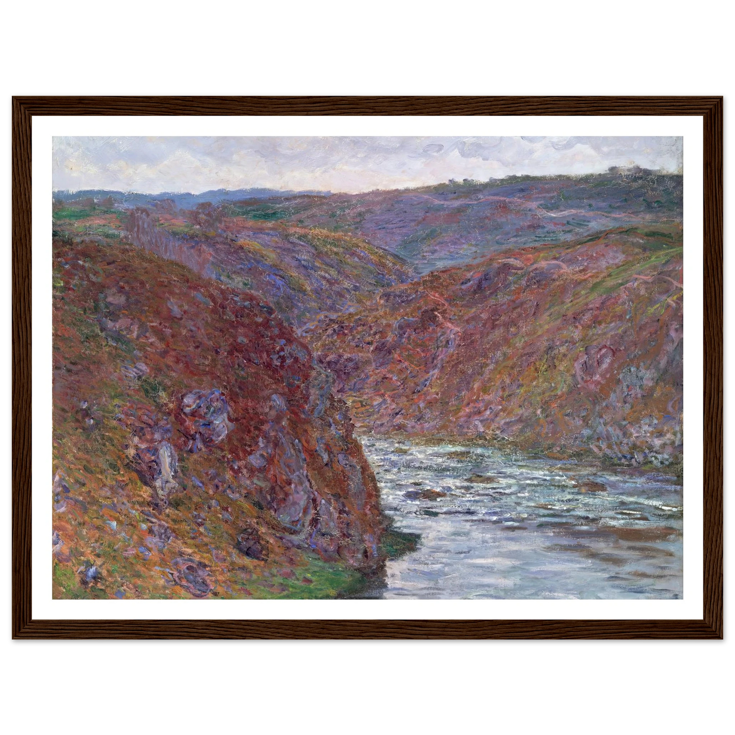 Valley of the Creuse (Gray Day) (1889) Art Print | Claude Monet - Framed Poster - 30x40 cm / 12x16″ - Black frame