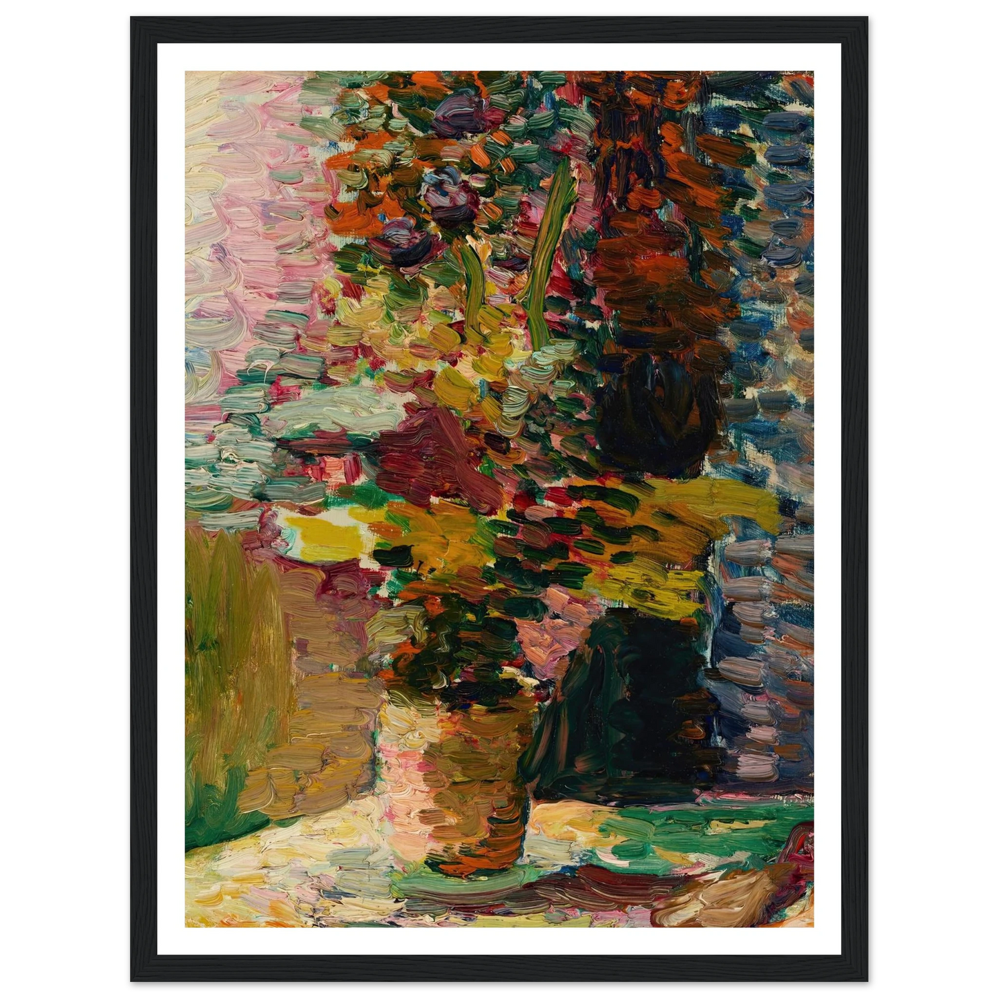 Vase de fleurs (1898-1900) Art Print | Henri Matisse - Framed Poster - 30x40 cm / 12x16″ - Black frame