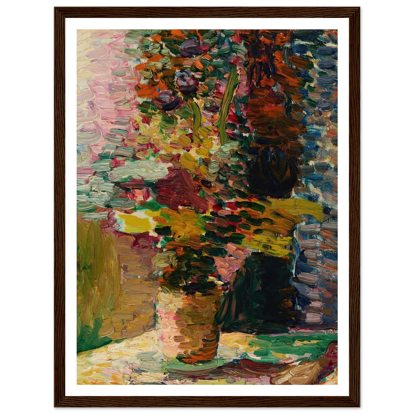 Vase de fleurs (1898-1900) Art Print | Henri Matisse - Framed Poster - 30x40 cm / 12x16″ - Black frame