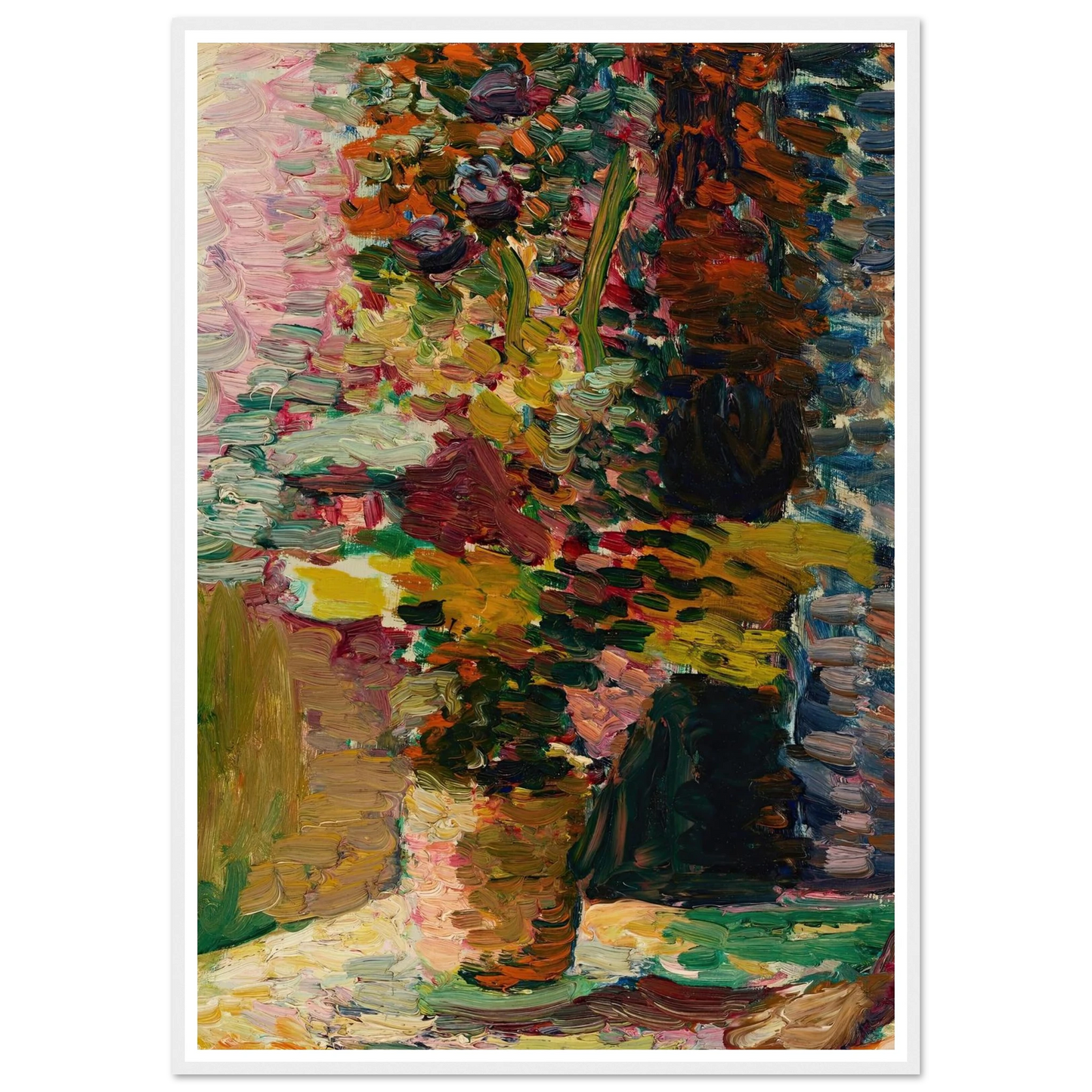 Vase de fleurs (1898-1900) Art Print | Henri Matisse - Framed Poster - 30x40 cm / 12x16″ - Black frame