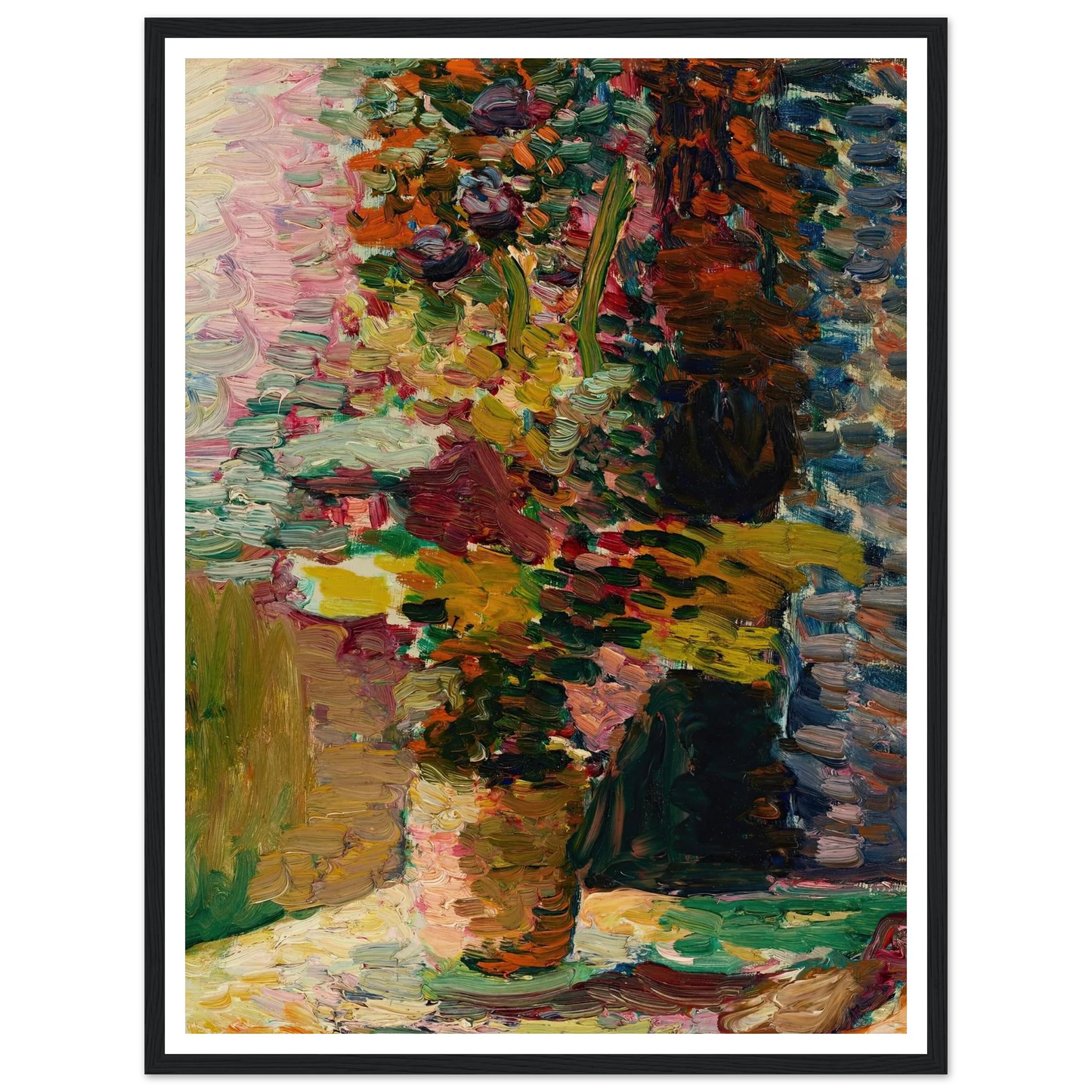 Vase de fleurs (1898-1900) Art Print | Henri Matisse - Framed Poster - 30x40 cm / 12x16″ - Black frame