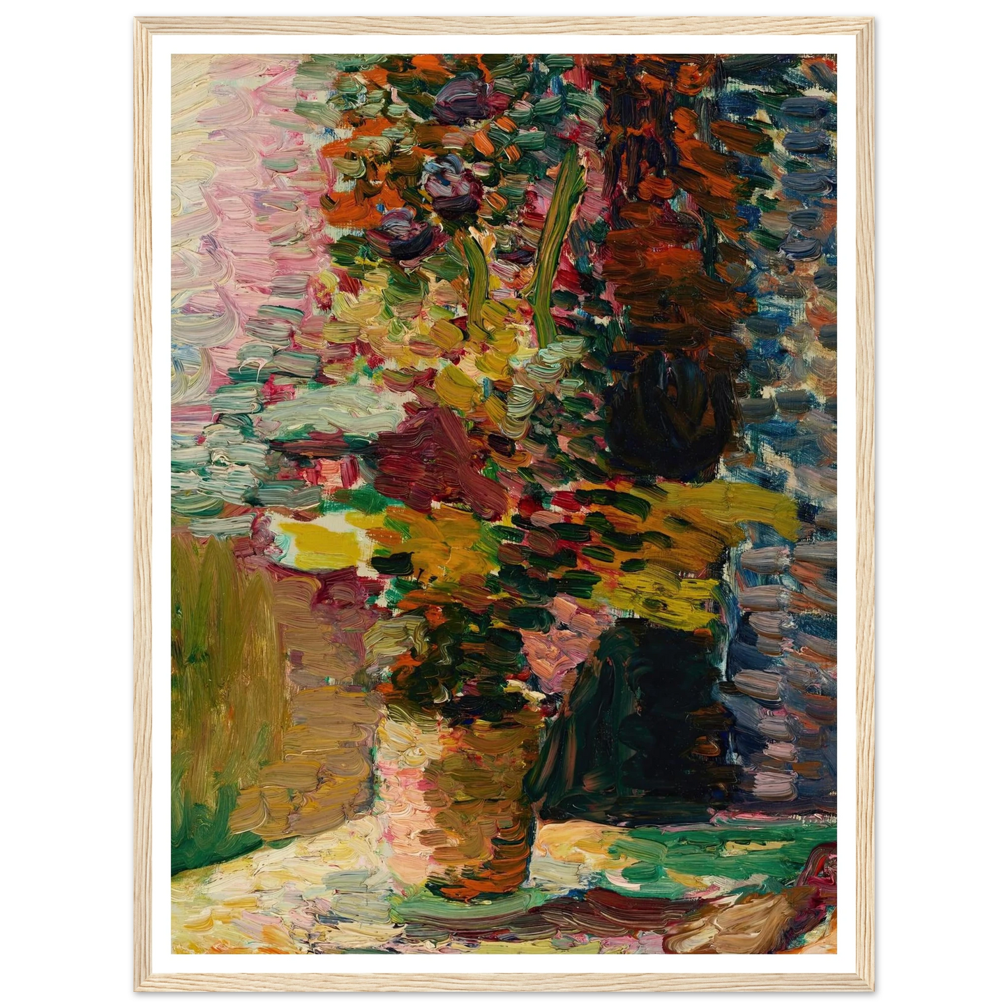 Vase de fleurs (1898-1900) Art Print | Henri Matisse - Framed Poster - 30x40 cm / 12x16″ - Black frame