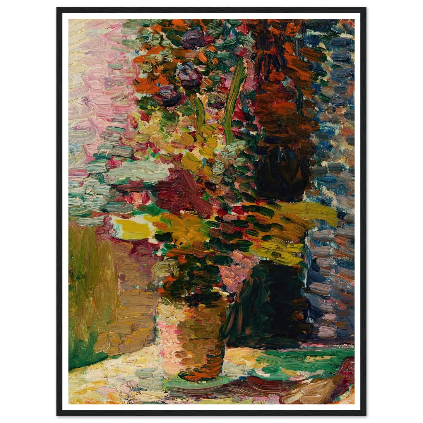 Vase de fleurs (1898-1900) Art Print | Henri Matisse - Framed Poster - 30x40 cm / 12x16″ - Black frame